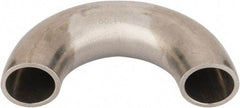 VNE - 3/4", Unpolished Style, Sanitary Stainless Steel Pipe 180° U Bend - Butt Weld x Butt Weld Connection, Grade 316L - USA Tool & Supply