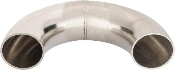 VNE - 1-1/2", Unpolished Style, Sanitary Stainless Steel Pipe 180° U Bend - Butt Weld x Butt Weld Connection, Grade 316L - USA Tool & Supply