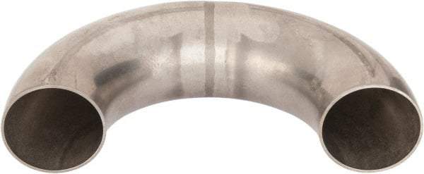 VNE - 2", Unpolished Style, Sanitary Stainless Steel Pipe 180° U Bend - Butt Weld x Butt Weld Connection, Grade 316L - USA Tool & Supply