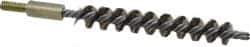Value Collection - 1/2" Diam Helical Stainless Steel Tube Brush - 0.012" Filament Diam, 3-1/2" Brush Length, 5-1/2" OAL, 1/4-20 Male Shank - USA Tool & Supply