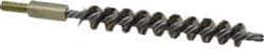 Value Collection - 1/2" Diam Helical Stainless Steel Tube Brush - 0.012" Filament Diam, 3-1/2" Brush Length, 5-1/2" OAL, 1/4-20 Male Shank - USA Tool & Supply