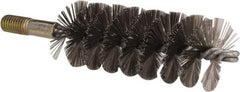Value Collection - 1-3/4" Diam Helical Stainless Steel Tube Brush - 0.012" Filament Diam, 4-1/4" Brush Length, 7-1/2" OAL, 1/2-12 Male Shank - USA Tool & Supply