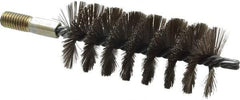 Value Collection - 2" Diam Helical Stainless Steel Tube Brush - 0.012" Filament Diam, 4-1/4" Brush Length, 7-1/2" OAL, 1/2-12 Male Shank - USA Tool & Supply
