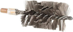 Value Collection - 2-1/2" Diam Helical Stainless Steel Tube Brush - Single Spiral, 0.012" Filament Diam, 4" Brush Length, 7" OAL, 1/2-12 Male Shank - USA Tool & Supply