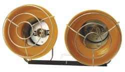 Fostoria - 120 Volt, 600 Watt, Electric, Incandescent Portable Cart Work Light - 15' Cord, 2 Heads, 7,400 Lumens, Aluminum - USA Tool & Supply