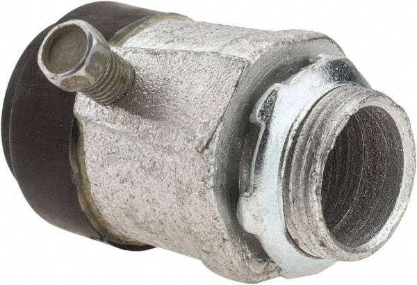 Cooper Crouse-Hinds - 3/4" Trade, Malleable Iron Set Screw Straight Rigid/Intermediate (IMC) Conduit Connector - Noninsulated - USA Tool & Supply