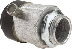 Cooper Crouse-Hinds - 3/4" Trade, Malleable Iron Set Screw Straight Rigid/Intermediate (IMC) Conduit Connector - Noninsulated - USA Tool & Supply