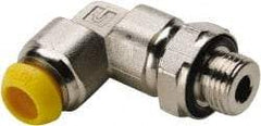 Parker - 14mm Outside Diam, 1/2-14 BSPP, Nickel Plated Brass Push-to-Connect Tube Male Elbow - 300 Max psi, Tube to Male BSPP Connection - USA Tool & Supply