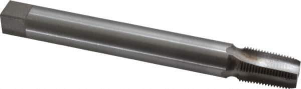 Interstate - 3/8-18 NPT, 4 Flute, Plug Chamfer, Bright Finish, High Speed Steel, Extension Pipe Tap - 6" OAL, 0.7" Shank Diam, 1-1/16" Thread Length, 17/32" Square Size - USA Tool & Supply