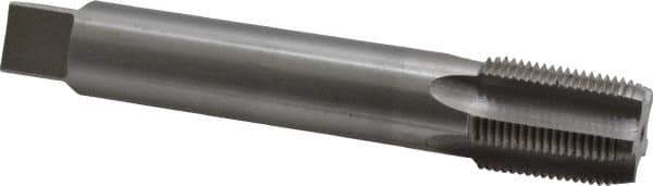 Interstate - 3/4-14 NPT, 5 Flute, Plug Chamfer, Bright Finish, High Speed Steel, Extension Pipe Tap - 6" OAL, 29/32" Shank Diam, 1-3/8" Thread Length, 0.679" Square Size - USA Tool & Supply