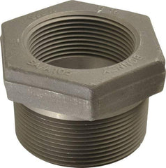 Made in USA - Size 3 x 2-1/2", Class 3,000, Forged Carbon Steel Black Pipe Hex Bushing - 3,000 psi, Threaded End Connection - USA Tool & Supply