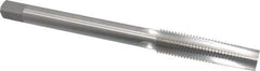 Interstate - 1-8 UNC, 4 Flutes, Bright Finish, High Speed Steel, Nut Tap - 11" Overall Length, 4" Thread Length - USA Tool & Supply