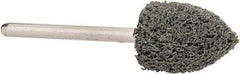 Grier Abrasives - 1/2" Head Diam x 3/4" Thickness, B42, Pointed End, Silicon Carbide Mounted Point - Green-Gray, Fine Grade, 33,750 RPM - USA Tool & Supply
