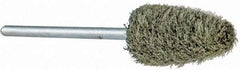 Grier Abrasives - 3/8" Head Diam x 3/4" Thickness, B52, Pointed End, Aluminum Oxide Mounted Point - Green-Gray, Medium Grade, 23,000 RPM - USA Tool & Supply
