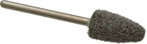 Grier Abrasives - 3/8" Head Diam x 3/4" Thickness, B52, Pointed End, Aluminum Oxide Mounted Point - Green-Gray, Fine Grade, 45,370 RPM - USA Tool & Supply