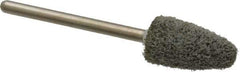 Grier Abrasives - 3/8" Head Diam x 3/4" Thickness, B52, Pointed End, Aluminum Oxide Mounted Point - Green-Gray, Fine Grade, 45,370 RPM - USA Tool & Supply