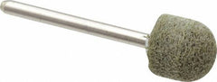 Grier Abrasives - 1/2" Head Diam x 1/2" Thickness, B90, Ball Nose End, Aluminum Oxide Mounted Point - Green-Gray, Fine Grade, 34,500 RPM - USA Tool & Supply
