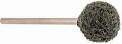 Grier Abrasives - 1/2" Head Diam x 1/2" Thickness, B121, Ball End, Silicon Carbide Mounted Point - Green-Gray, Fine Grade, 25,000 RPM - USA Tool & Supply
