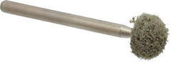 Grier Abrasives - 3/8" Head Diam x 3/8" Thickness, B122, Ball End, Aluminum Oxide Mounted Point - Green-Gray, Fine Grade, 61,650 RPM - USA Tool & Supply