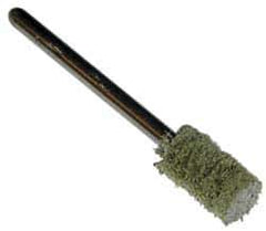 Grier Abrasives - 3/8" Head Diam x 1/2" Thickness, W176, Cylinder End, Aluminum Oxide Mounted Point - Green-Gray, Coarse Grade, 33,750 RPM - USA Tool & Supply
