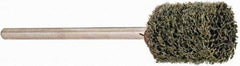 Grier Abrasives - 3/8" Head Diam x 1/2" Thickness, W176, Cylinder End, Silicon Carbide Mounted Point - Green-Gray, Fine Grade, 33,750 RPM - USA Tool & Supply