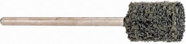 Grier Abrasives - 3/8" Head Diam x 1/2" Thickness, W176, Cylinder End, Silicon Carbide Mounted Point - Green-Gray, Fine Grade, 33,750 RPM - USA Tool & Supply