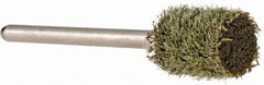 Grier Abrasives - 3/8" Head Diam x 1/2" Thickness, W176, Cylinder End, Aluminum Oxide Mounted Point - Green-Gray, Fine Grade, 45,370 RPM - USA Tool & Supply