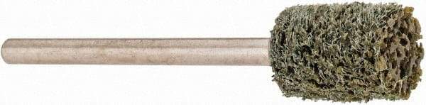 Grier Abrasives - 3/8" Head Diam x 1/2" Thickness, W176, Cylinder End, Aluminum Oxide Mounted Point - Green-Gray, Fine Grade, 45,370 RPM - USA Tool & Supply