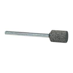 Grier Abrasives - 3/8" Head Diam x 1/2" Thickness, W176, Cylinder End, Silicon Carbide Mounted Point - Green-Gray, Fine Grade, 45,370 RPM - USA Tool & Supply