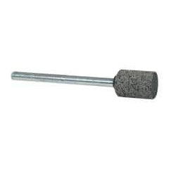 Grier Abrasives - 3/8" Head Diam x 1/2" Thickness, W176, Cylinder End, Silicon Carbide Mounted Point - Green-Gray, Fine Grade, 45,370 RPM - USA Tool & Supply