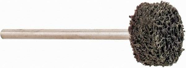 Grier Abrasives - 1/2" Head Diam x 1/4" Thickness, W183, Cylinder End, Silicon Carbide Mounted Point - Green-Gray, Fine Grade, 40,000 RPM - USA Tool & Supply