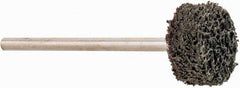 Grier Abrasives - 1/2" Head Diam x 1/4" Thickness, W183, Cylinder End, Silicon Carbide Mounted Point - Green-Gray, Fine Grade, 40,000 RPM - USA Tool & Supply