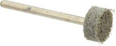 Grier Abrasives - 1/2" Head Diam x 1/4" Thickness, W183, Cylinder End, Aluminum Oxide Mounted Point - Green-Gray, Fine Grade, 51,750 RPM - USA Tool & Supply