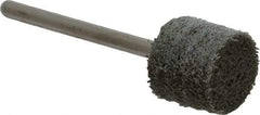 Grier Abrasives - 1/2" Head Diam x 1/2" Thickness, W185, Cylinder End, Aluminum Oxide Mounted Point - Green-Gray, Fine Grade, 34,500 RPM - USA Tool & Supply
