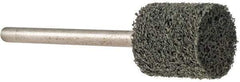 Grier Abrasives - 1/2" Head Diam x 1/2" Thickness, W185, Cylinder End, Silicon Carbide Mounted Point - Green-Gray, Fine Grade, 34,500 RPM - USA Tool & Supply