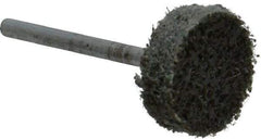 Grier Abrasives - 3/4" Head Diam x 1/4" Thickness, W201, Cylinder End, Aluminum Oxide Mounted Point - Green-Gray, Coarse Grade, 38,250 RPM - USA Tool & Supply