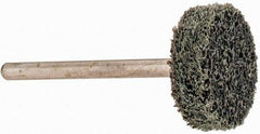 Grier Abrasives - 3/4" Head Diam x 1/4" Thickness, W201, Cylinder End, Silicon Carbide Mounted Point - Green-Gray, Fine Grade, 38,250 RPM - USA Tool & Supply