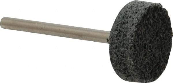 Grier Abrasives - 3/4" Head Diam x 1/4" Thickness, W201, Cylinder End, Silicon Carbide Mounted Point - Green-Gray, Fine Grade, 38,250 RPM - USA Tool & Supply
