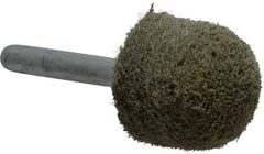 Grier Abrasives - 1" Head Diam x 1" Thickness, A21, Ball Nose End, Aluminum Oxide Mounted Point - Green-Gray, Fine Grade, 34,500 RPM - USA Tool & Supply
