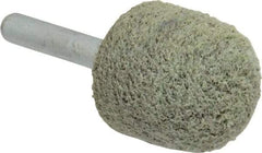Grier Abrasives - 1" Head Diam x 1" Thickness, A21, Ball Nose End, Aluminum Oxide Mounted Point - Green-Gray, Coarse Grade, 34,500 RPM - USA Tool & Supply