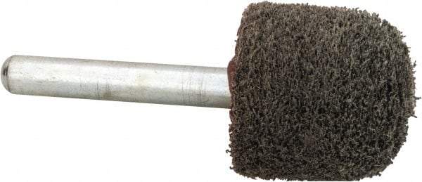 Grier Abrasives - 1" Head Diam x 1" Thickness, A21, Ball Nose End, Silicon Carbide Mounted Point - Green-Gray, Fine Grade, 34,500 RPM - USA Tool & Supply