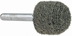 Grier Abrasives - 1" Head Diam x 1" Thickness, A21, Ball Nose End, Silicon Carbide Mounted Point - Green-Gray, Fine Grade, 34,500 RPM - USA Tool & Supply