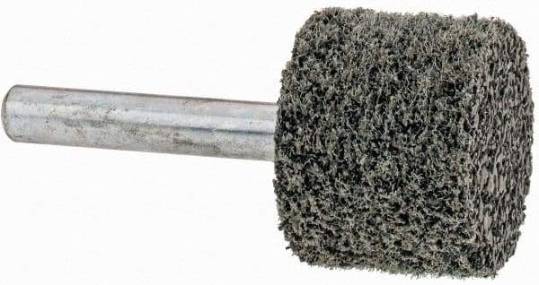 Grier Abrasives - 1" Head Diam x 3/4" Thickness, W219, Cylinder End, Silicon Carbide Mounted Point - Green-Gray, Fine Grade, 35,100 RPM - USA Tool & Supply