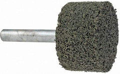 Grier Abrasives - 1-1/4" Head Diam x 3/4" Thickness, W228, Cylinder End, Silicon Carbide Mounted Point - Green-Gray, Fine Grade, 30,520 RPM - USA Tool & Supply