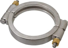 VNE - 4", Clamp Style, Sanitary Stainless Steel Pipe High Pressure Clamp - Grade 304 - USA Tool & Supply