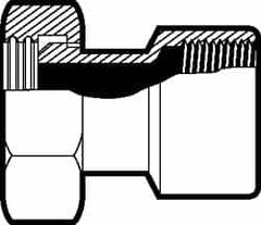 4″ Bevel Seat Style Sanitary Stainless Steel Pipe Adapter Nut x FNPT Connections, Grade 304