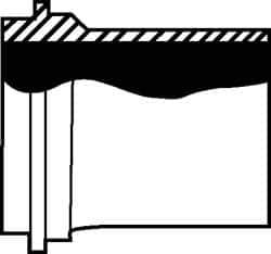 VNE - 4", John Perry Style, Sanitary Stainless Steel Pipe Long Welding Ferrule - Plain x Plain Connection, Grade 316L - USA Tool & Supply