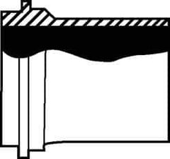 VNE - 4", John Perry Style, Sanitary Stainless Steel Pipe Long Welding Ferrule - Plain x Plain Connection, Grade 316L - USA Tool & Supply