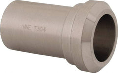 VNE - 1", Bevel Seat Style, Sanitary Stainless Steel Pipe Long Welding Ferrule - Plain Light Wall Connection, Grade 304/304L - USA Tool & Supply