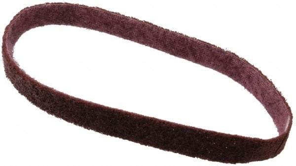 3M - 3/4" Wide x 20-1/2" OAL, Aluminum Oxide Abrasive Belt - Aluminum Oxide, Medium, Nonwoven, Series SC-BS - USA Tool & Supply